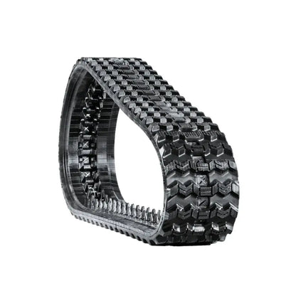 Heavy-duty rubber track for CAT 255 compact construction equipment with staggered block tread