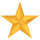 A golden five-pointed star.